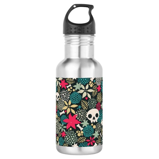 Rol in bloemen waterfles  (Voorkant)