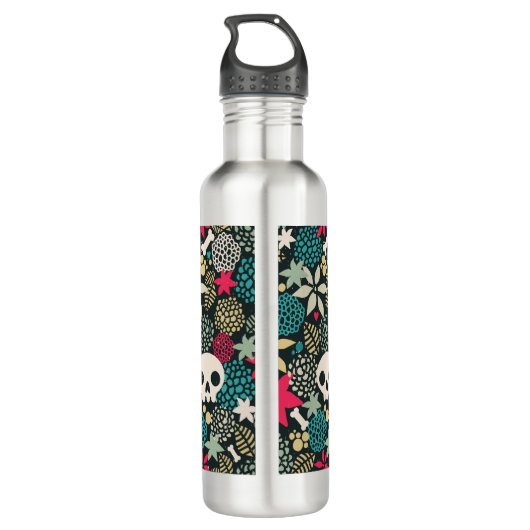 Rol in bloemen waterfles (Achterkant)