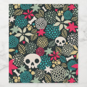 Rol in bloemen wijn etiket (Enkel label)