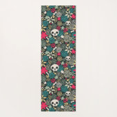 Rol in bloemen yogamat (Achterkant)