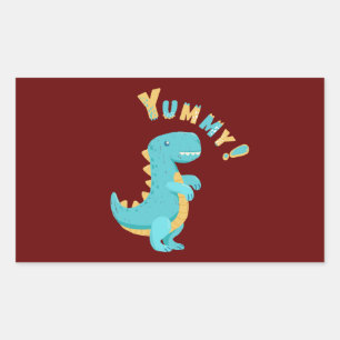 Rol in Plezier met een Dino-Mite Party! Rechthoekige Sticker