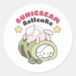 Rol in zoetheid Bunicream Rollcake Delight Ronde Sticker