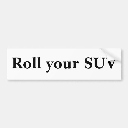 Rol je SUV Bumpersticker (Voorkant)