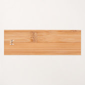 Rol lichtbruin bamboehout Monogram Yogamat (Voorkant (horizontaal))