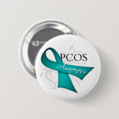 Rol lint - PCOS-bewustzijn Ronde Button 5,7 Cm (Voorkant /achterkant)