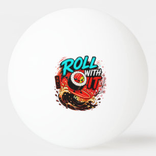 Rol met het – Grappig surfsushi-ontwerp Pingpongballen