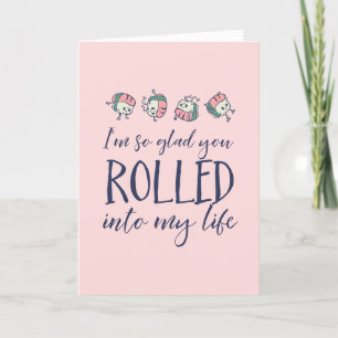 Rol mijn leven binnen Sushi Pun Funny Valentijnsda Feestdagen Kaart