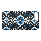 Rol modern blauw zwart ikattribaal Case-Mate iPhone case (Achterkant (Horizontaal))