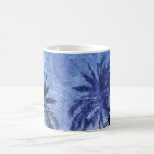 Rol moderne blauwe natuur ontwerpkunst koffiemok