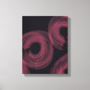 Rol, moderne, trendy waterverf borstelillustratie canvas afdruk