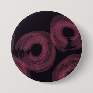 Rol, moderne, trendy waterverf borstelillustratie ronde button 7,6 cm