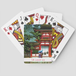 Rol-oosterse japanse klassieke Kasuga-regenschrijn Pokerkaarten