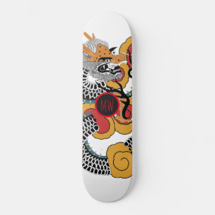 Rol Oranje zwarte drakenskateboard Skateboard