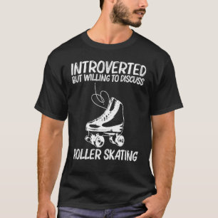 Rol rolschaatsen voor mannen Retro disco derb T-shirt