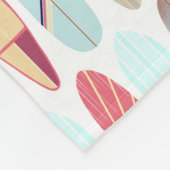 Rol, rood en blauw surfbord  fleece deken (Hoek)