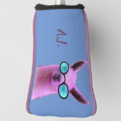 Rol Roze Llama! Golf Putter Head Hoesje Golfheadcover (Draai 90)