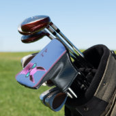 Rol Roze Llama! Golf Putter Head Hoesje Golfheadcover (Insitu)