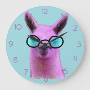 Rol Roze Llama! Grote Klok