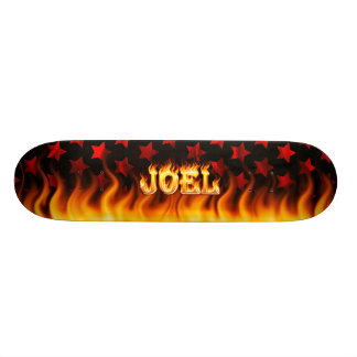Rol-skateboardbrand en vlammenontwerp. skateboard