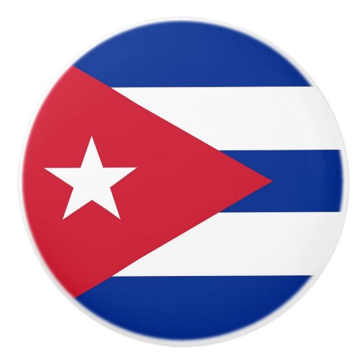 Rol van de keramische knop met vlag Cuba (Voorkant)