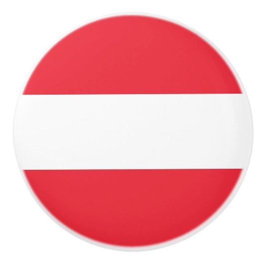 Rol van de keramische knop met vlag van Oostenrijk (Voorkant)