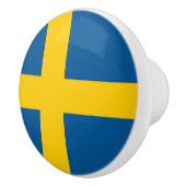 Rol van de keramische knop met vlag van Zweden (Rechts)