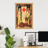 Rol van het Rode Kruis met Kerstmis Poster (Thuiskantoor)