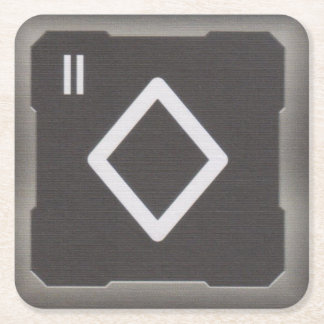 rol voor de melkweg vierkante kartonnen onderzetter