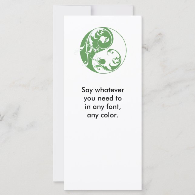 Rol Yin & Yang (groen) (Voorkant)