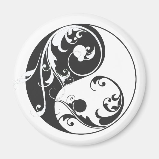 Rol Yin & Yang (zwart) Magneet (Voorkant)