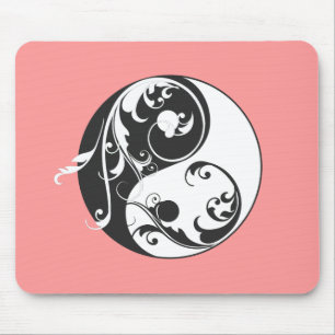 Rol Yin & Yang (zwart) Muismat