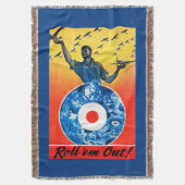 Rol ze uit de Royal Canadian Air Force Deken (Voorkant Verticaal)