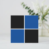 Rol zwart-blauw vierkant patroon (Staand voorkant)