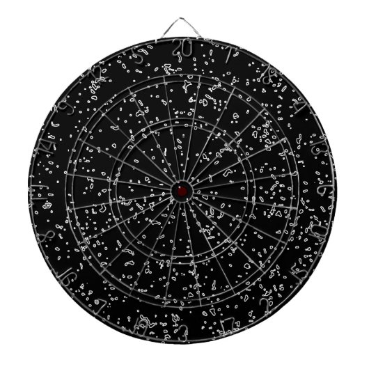 Rol zwart en wit Fractal Art Patronen Modern Dartbord (Voorkant)