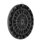Rol zwart en wit Fractal Art Patronen Modern Dartbord (Voorkant Links)
