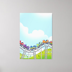 Rolachtbaan Canvas Afdruk