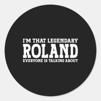 Roland Achternaam Team Achternaam Roland Ronde Sticker