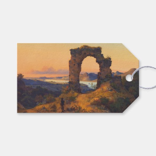 Roland's Arch (door Andreas Achenbach) Cadeaulabel (Voorkant (Horizontaal))