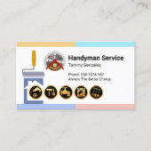 Rolborstel het Schilderen Handyman Hulpmiddelen Visitekaartje (Voorkant)