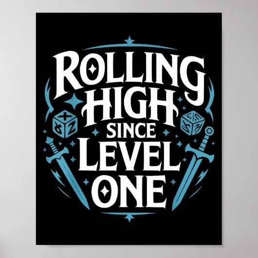 Role Playing Gamer Rpg Master D20 Tabletop Funny R Poster (Voorkant)
