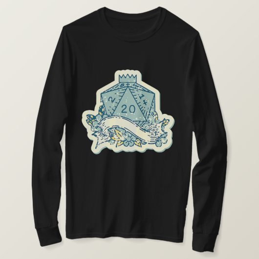 Role Playing  Tabletop Fantasy Board Games Dice T-shirt (Design voorkant)