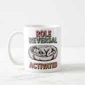 Role Reversal Activated | Human-Pet Humor Design Koffiemok (Links)