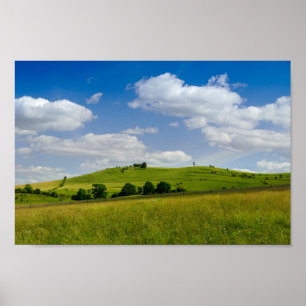 Rolend zomerlandschap poster