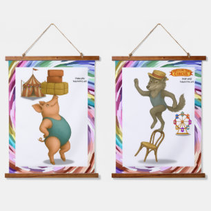 Rolf & Petra balanceren Hangend Wandkleed