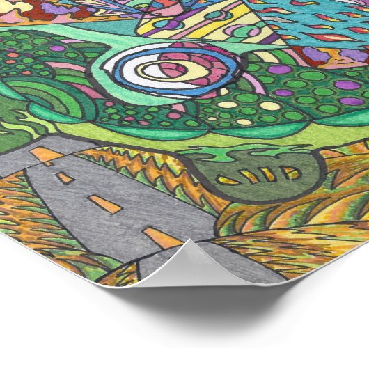 Rolheuvels van schildpadden poster (Hoek)