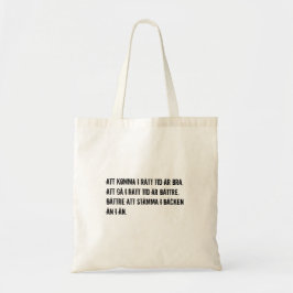Roliga svenska ordspråk presenter beige gåva tote bag
