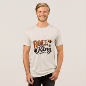 Roll a King – Bowling Crown Graphic Tri-Blend Tee Tri-Blend Shirt (Voorkant volledig)