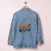 Roll a King – Bowling Theme Crown Art Women Denim Jacket (Hangar)