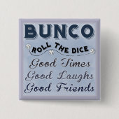 Roll de Dice Bunco-Button Vierkante Button 5,1 Cm (Voorkant)