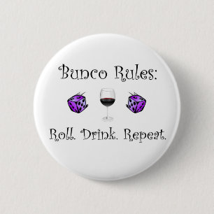Roll. Drink. Herhaal. Ronde Button 5,7 Cm